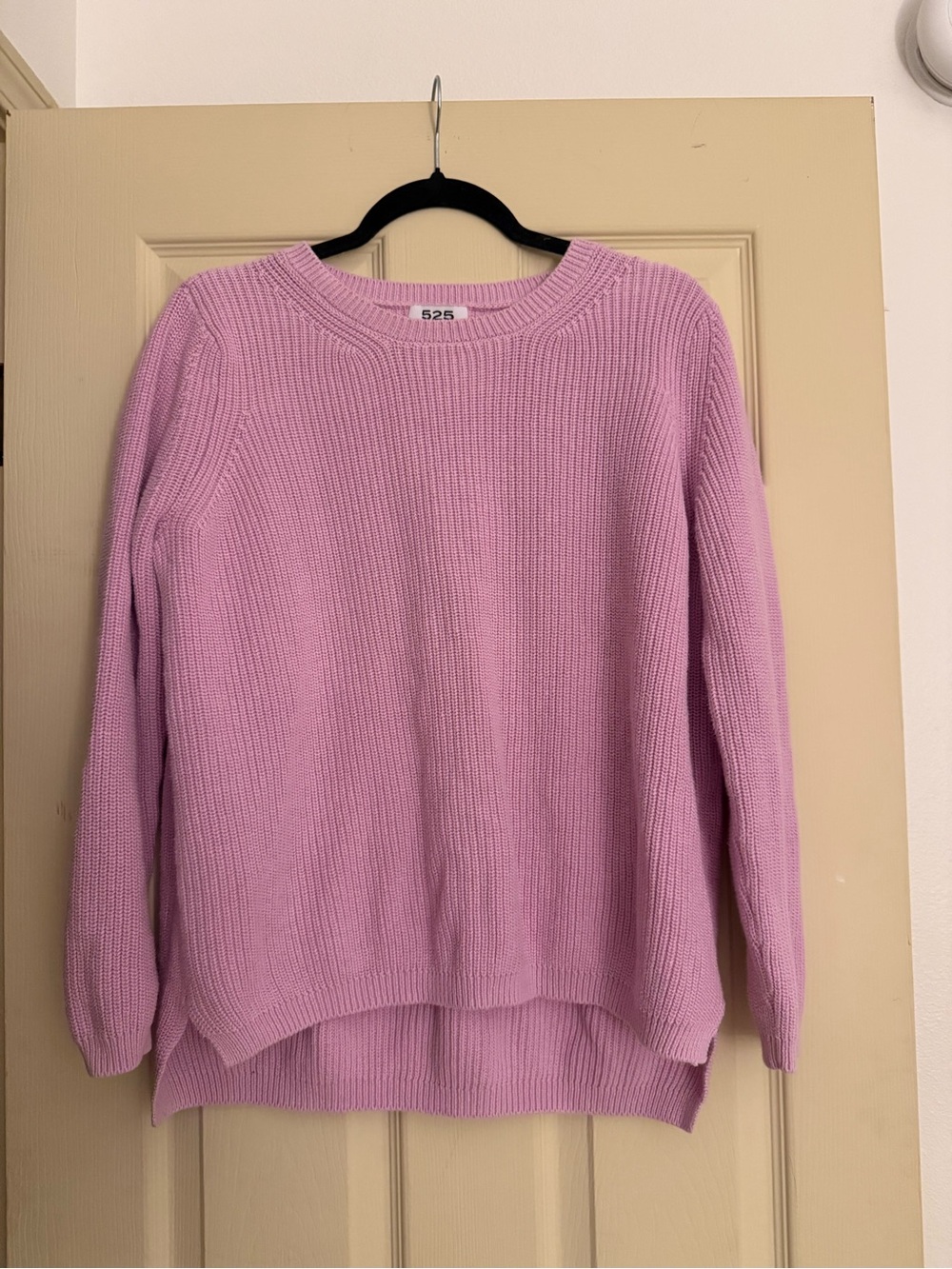 525 America Emma Crewneck Shaker Stitch Cotton Sweater